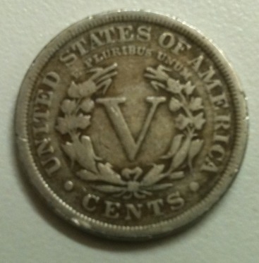 1912-V-Nickel---Mistrike?-She-Looks-Like-A-Ghost!