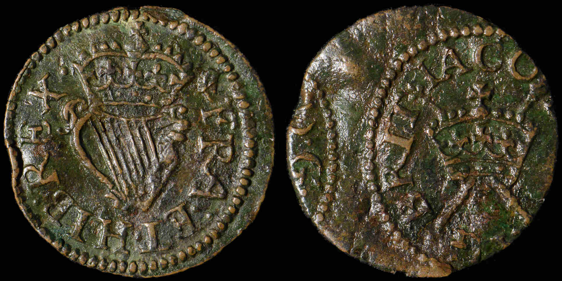 1613-14-Harrington-Farthing---Misaligned-Roller-Dies