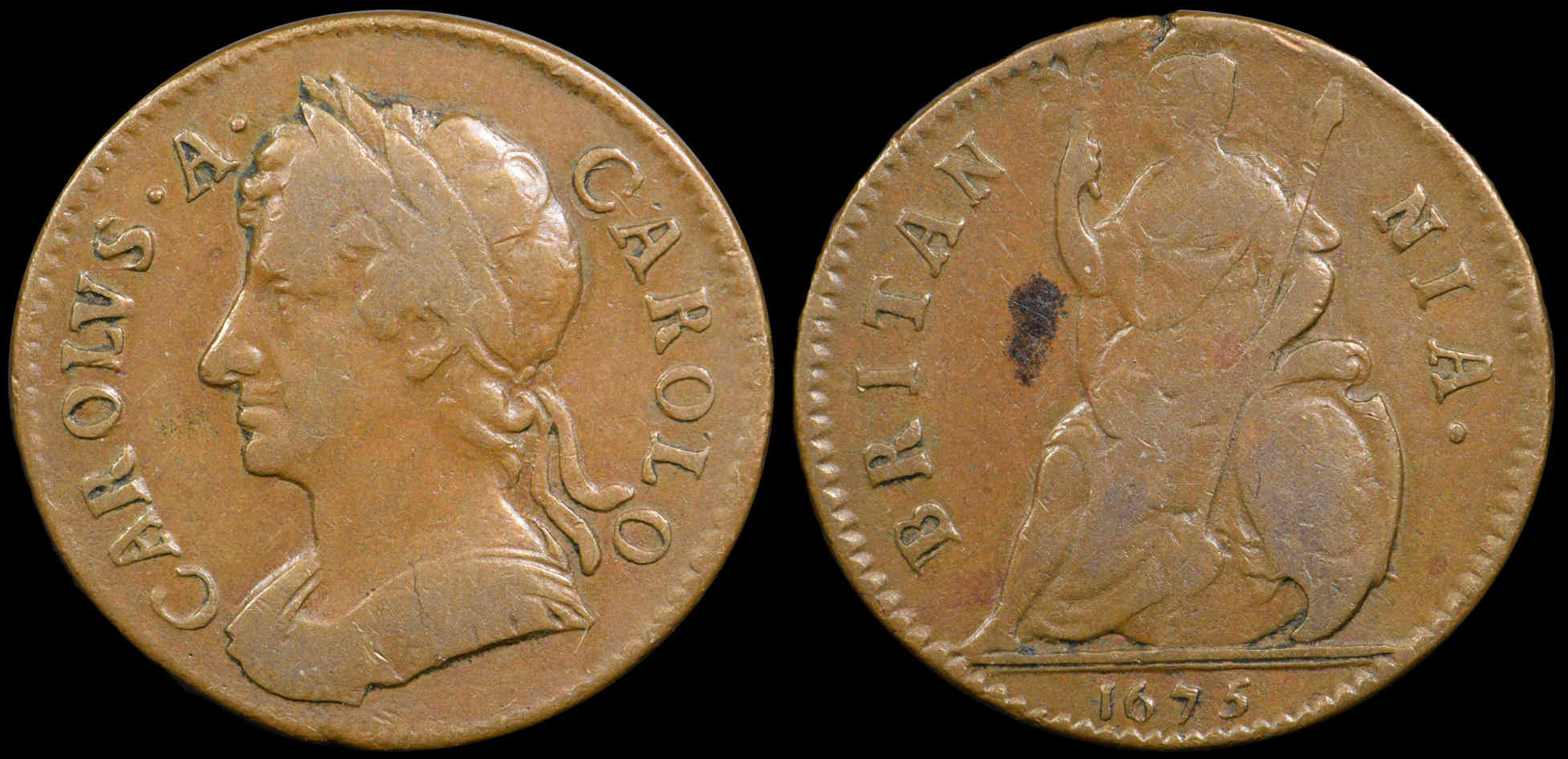 1675-Farthing---C-Over-Low-C-In-Carolo