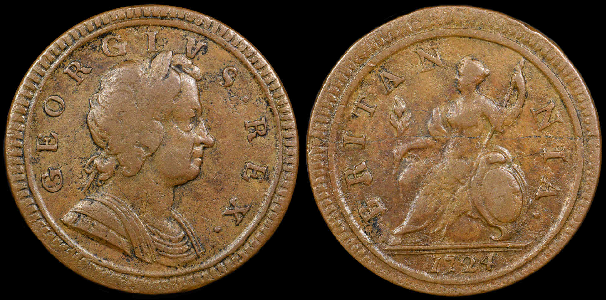 George-I---1724-Halfpenny