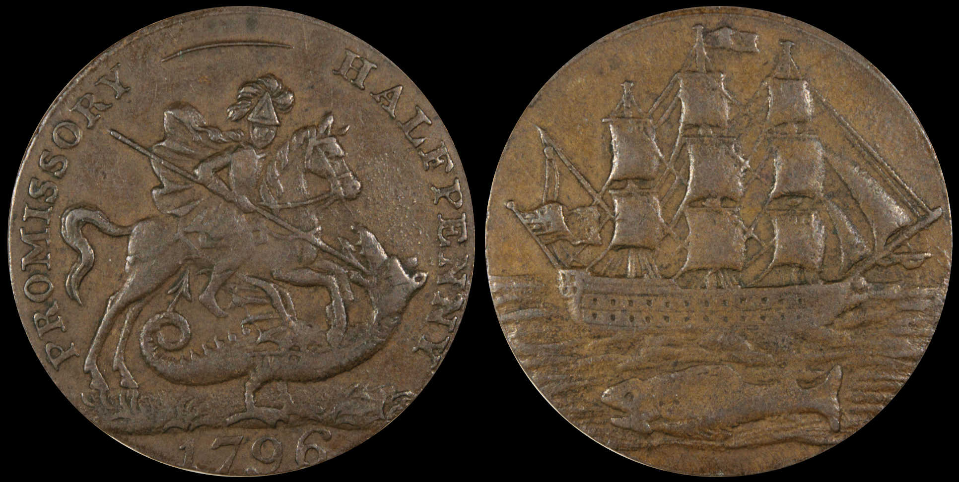 A-Pair-Of-Related-Hampshire-Tokens