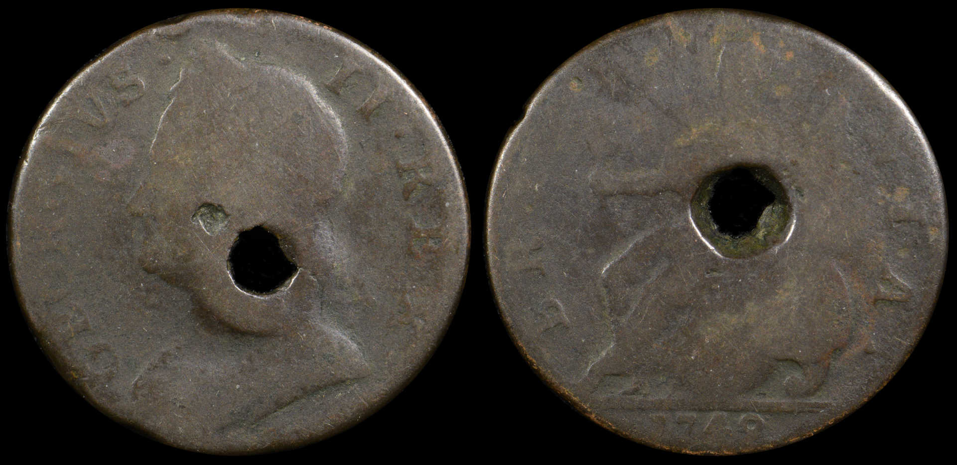 1806-George-III-Penny,-Nailed-Up-For-Good-Luck?