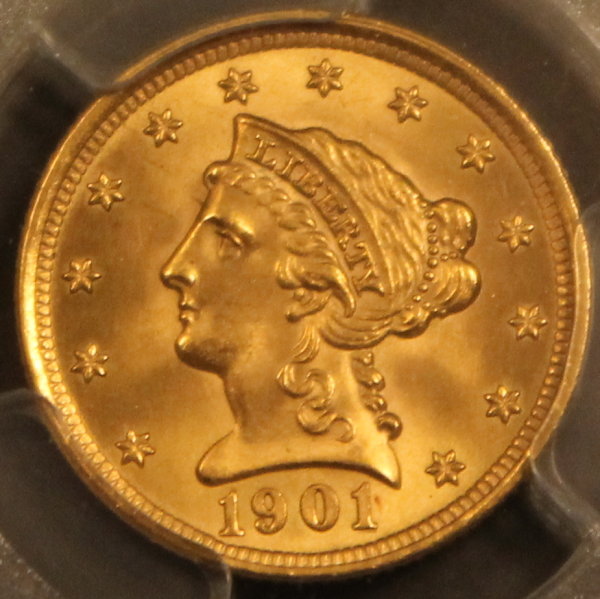 High-Grade-1901-2-1/2-Gold-Quarter-Eagle-Sister-Coin