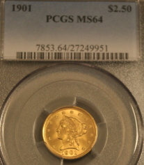 High-Grade-1901-2-1/2-Gold-Quarter-Eagle-Sister-Coin