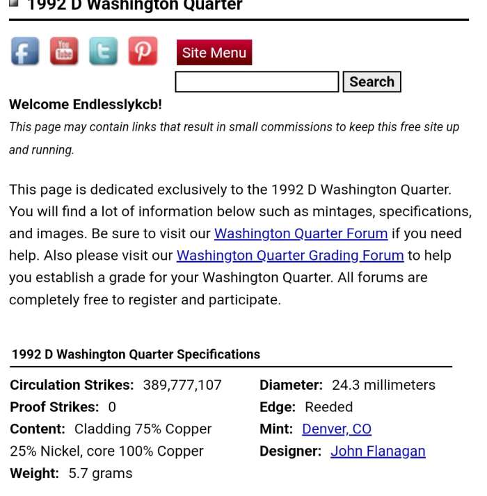 1992-P--Washington--Quarter-