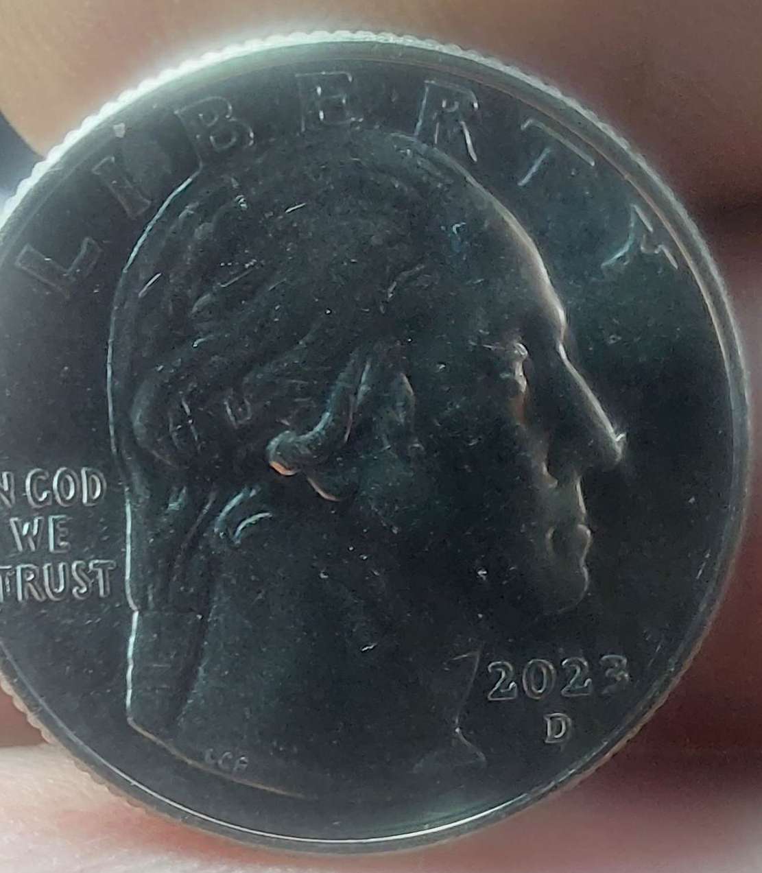 2023-Quarter-D-Mint-Mark-Extra-Piece-Of-Metal-On-The-Tip-Of-Washington's-Nose