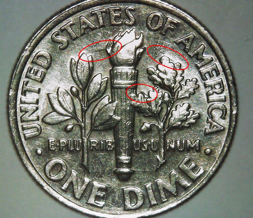 2000-P-Dime-Obverse-&-Reverse-Die-Clashes