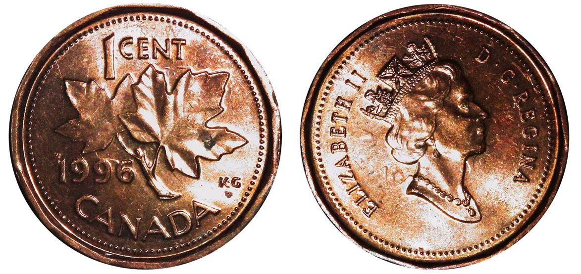 1996-1-Cent-With-Die-Clash-Both-Sides