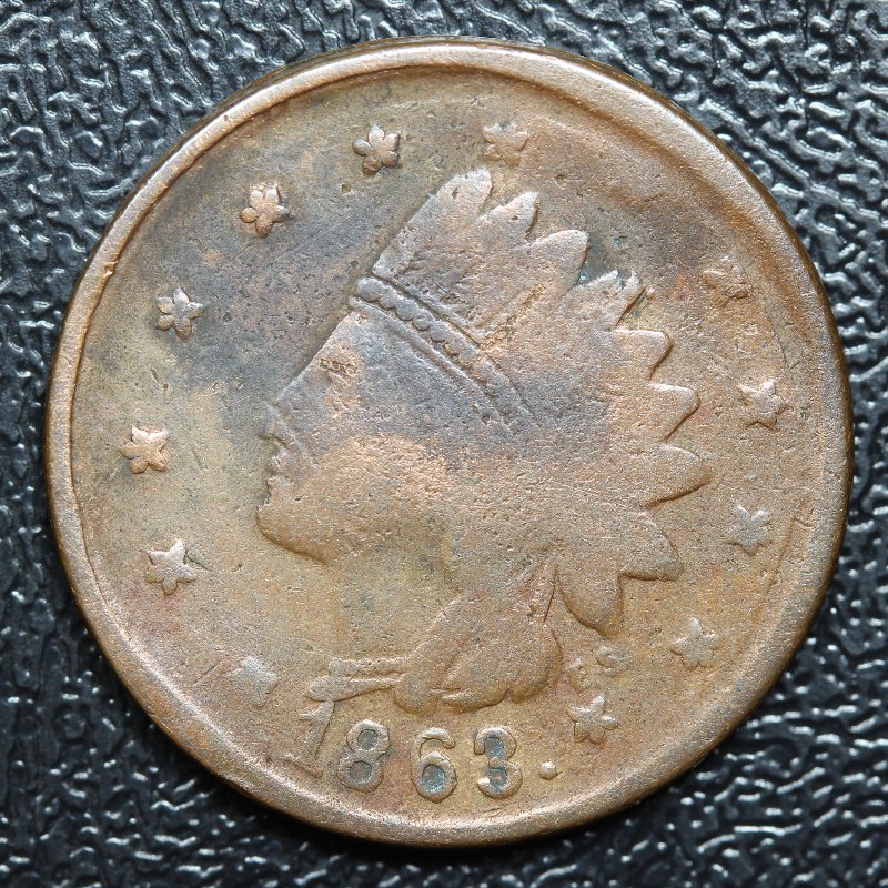 Crude-Counterfeit-1863-Indian-Head-Cent.-Civil-War-Token-Not-One-Cent