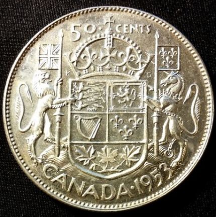 Canadian-1953-Half,-1939-Quarter