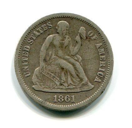 1861-S-Dime