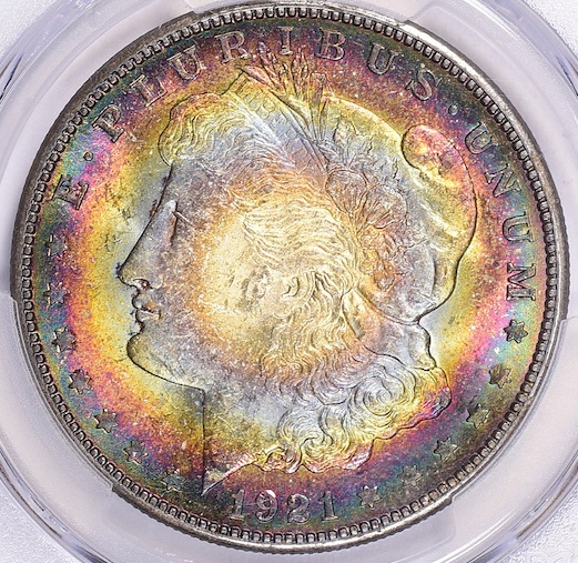 Bullseye-Toned-1921-S-Morgan