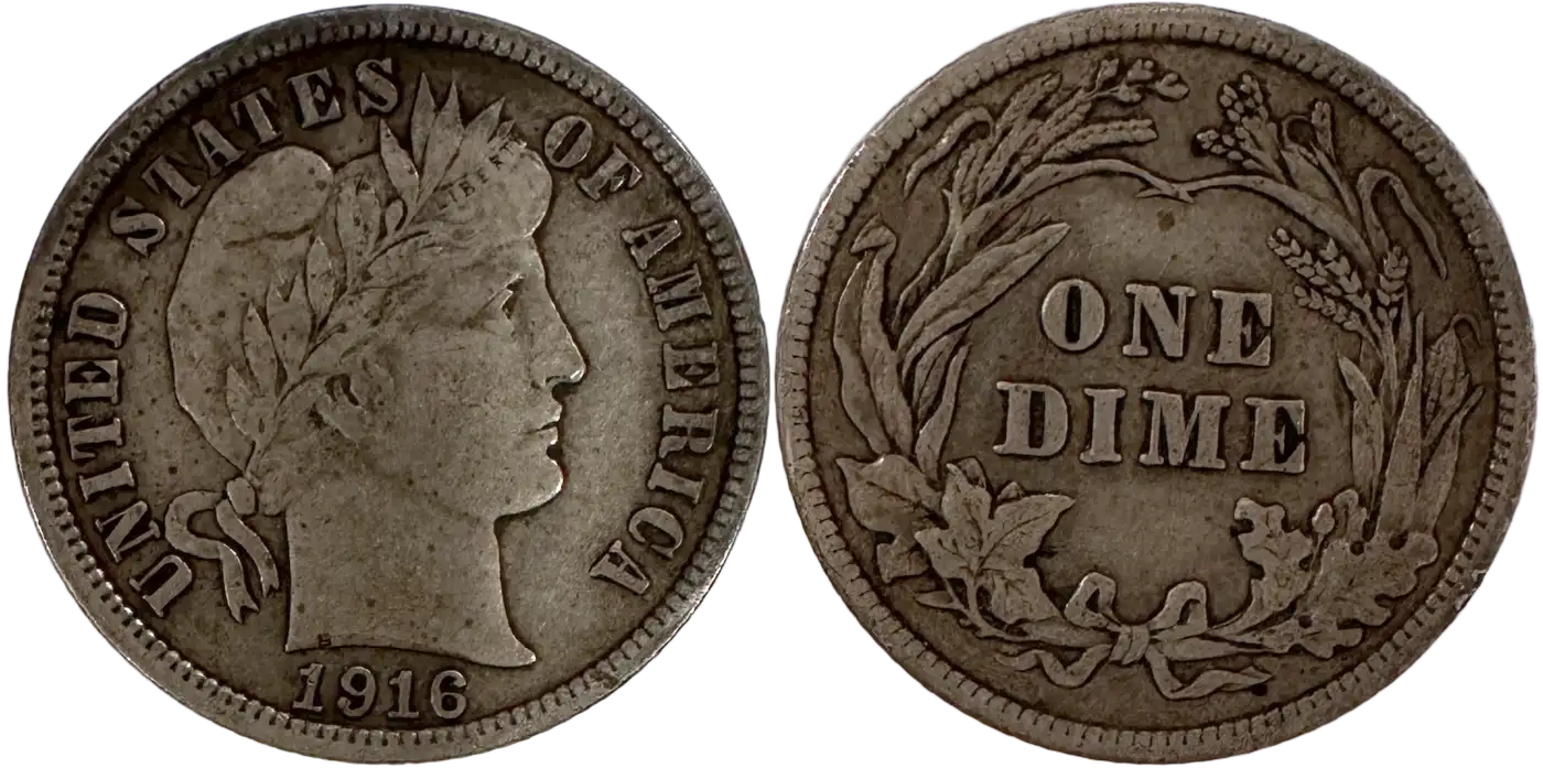 1916-Barber-Dime-10c