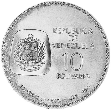 Unusual-1973-Commemorative-10-Bolivares