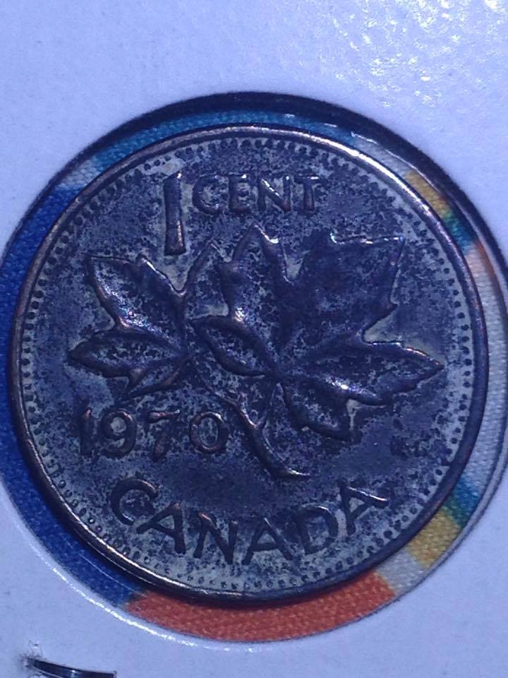 1-Cent-1970-Laminated-Sorry-No-Diecrack