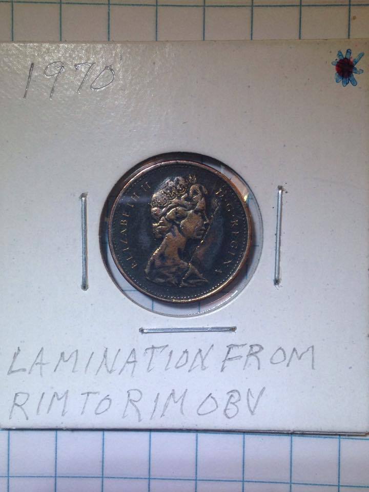 1-Cent-1970-Laminated-Sorry-No-Diecrack