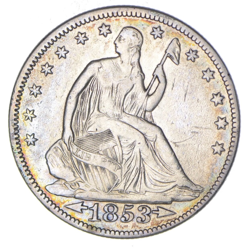 1853-Arrows-And-Rays-Seated-Liberty-Half-For-Grading-And-Opinions