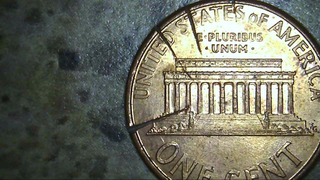 1996-D-Penny--Strange-Damage