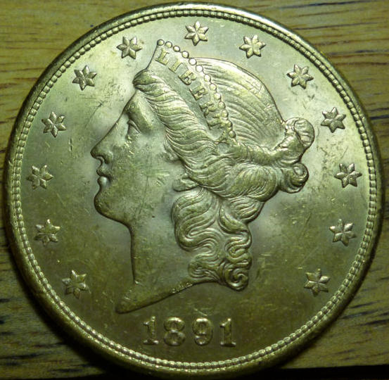 1891-S-Liberty-Head-$20-Gold
