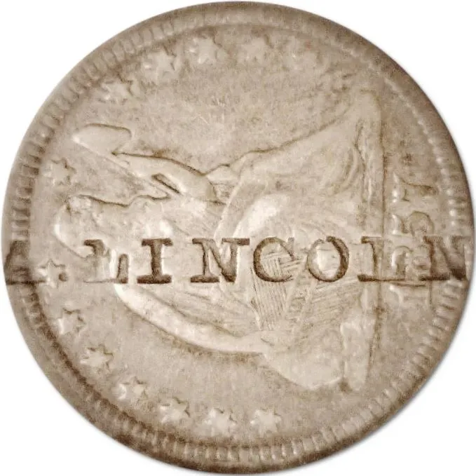 An-1857-Quarter-With-An-A.-Lincoln-Counterstamp