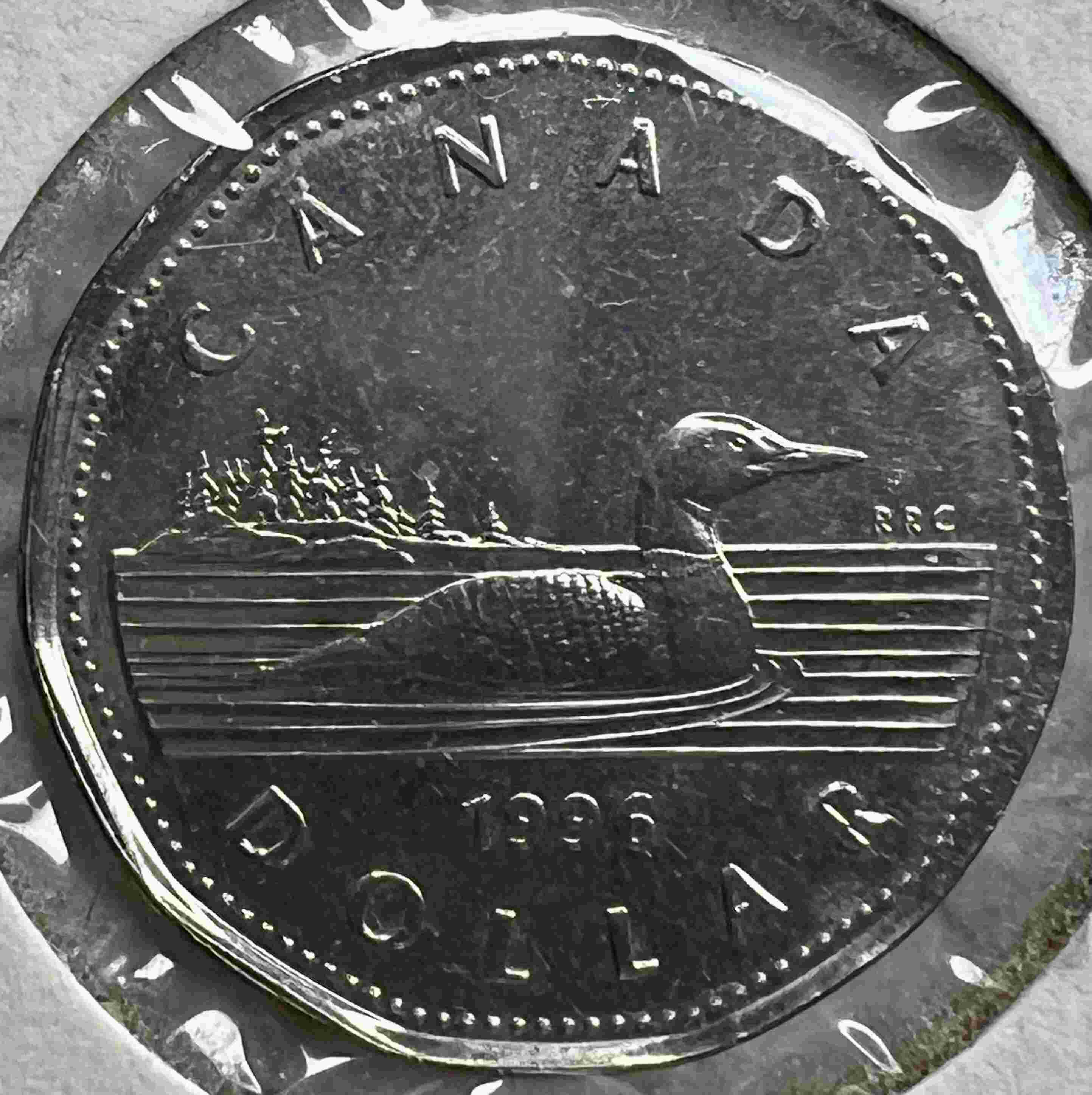 1996-Loonie-From-A-Mint-Roll-That-Is-Not-Plated