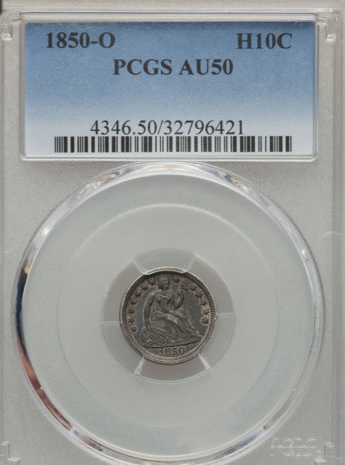 1850-O-Seated-1/2-Dime--You-Vs.-PCGS