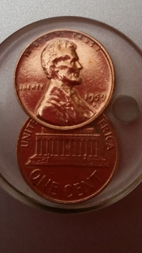 1959-D-Pennies-2-In-Plastic-Case---Picture