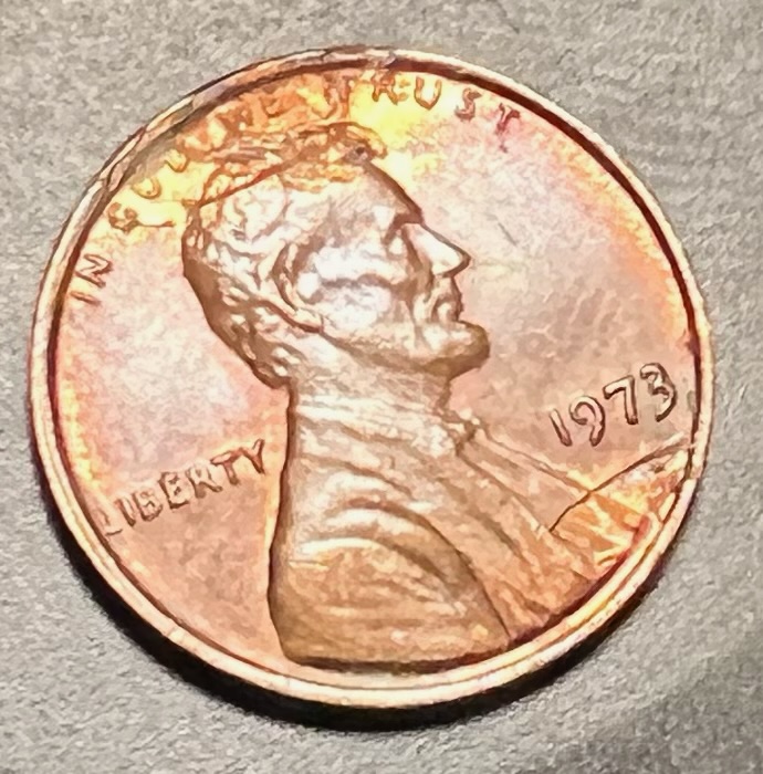 1973-Lincoln-Cent--Brain-Showing