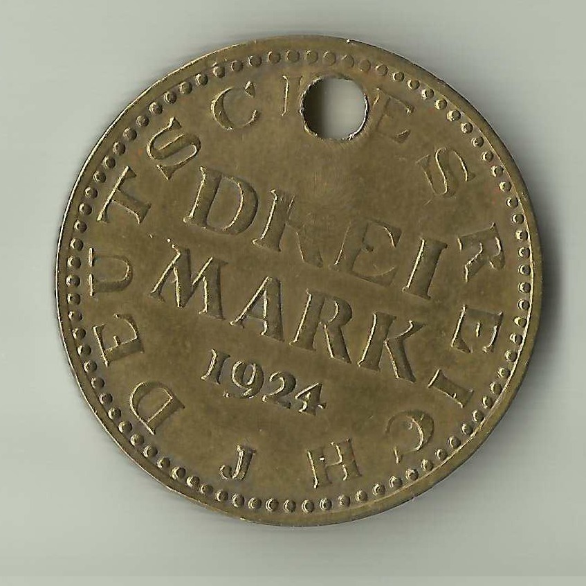 Deutsches-Reich---3-Mark-J---1924-...-A-Medal-Or-A-Coin?