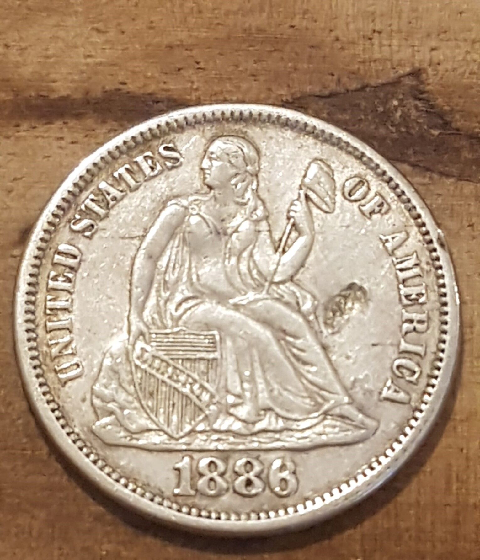 1886-One-Dime,-Grade.