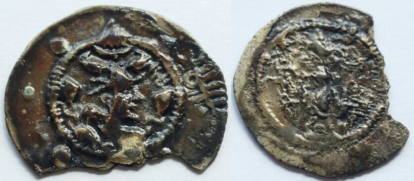 Hephthalite-AR-Drachms,-Peroz-Imitations-With-4-Pellets-In-OBV-Margins