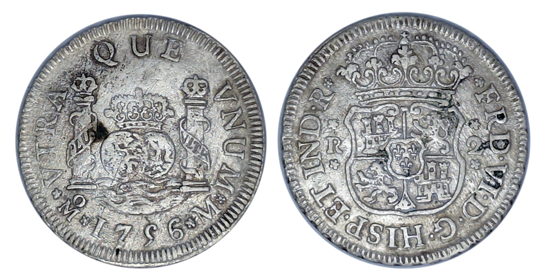 Mexico-2-Reales-1756-M