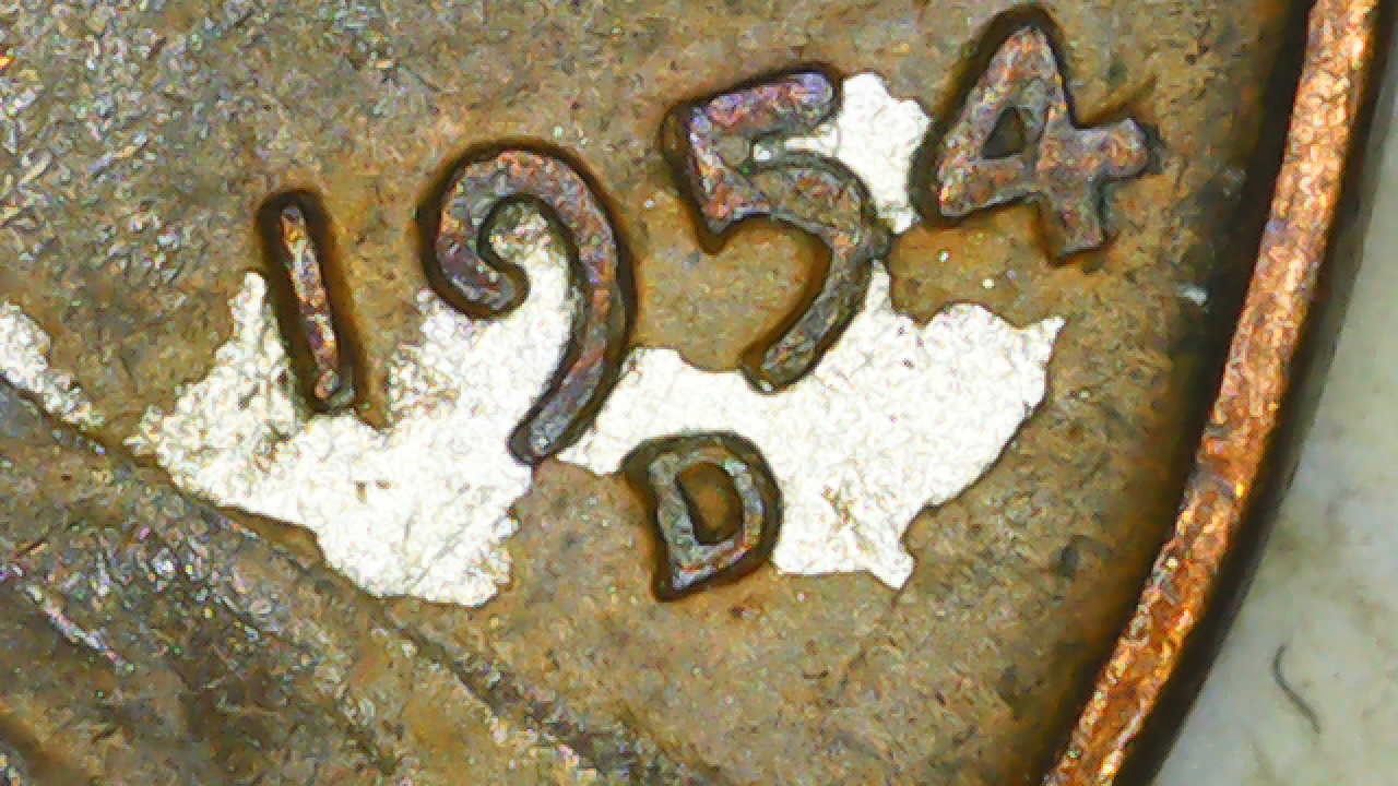 1954-D-Penny-Error-Or-Foreign-Substance?