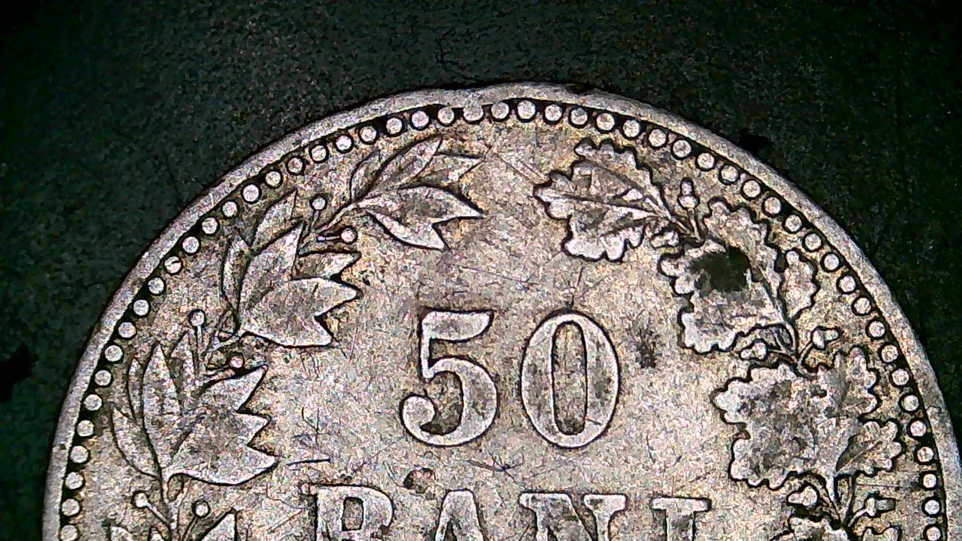 50-Bani-Silver-Coin-1894-Romania-No-B