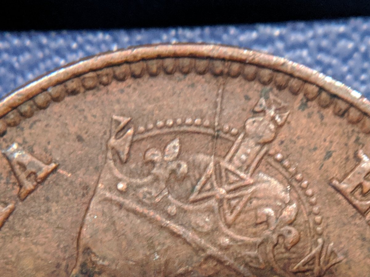Nice-Big-Die-Breaks-On-This-1898-India-1/2-Pice