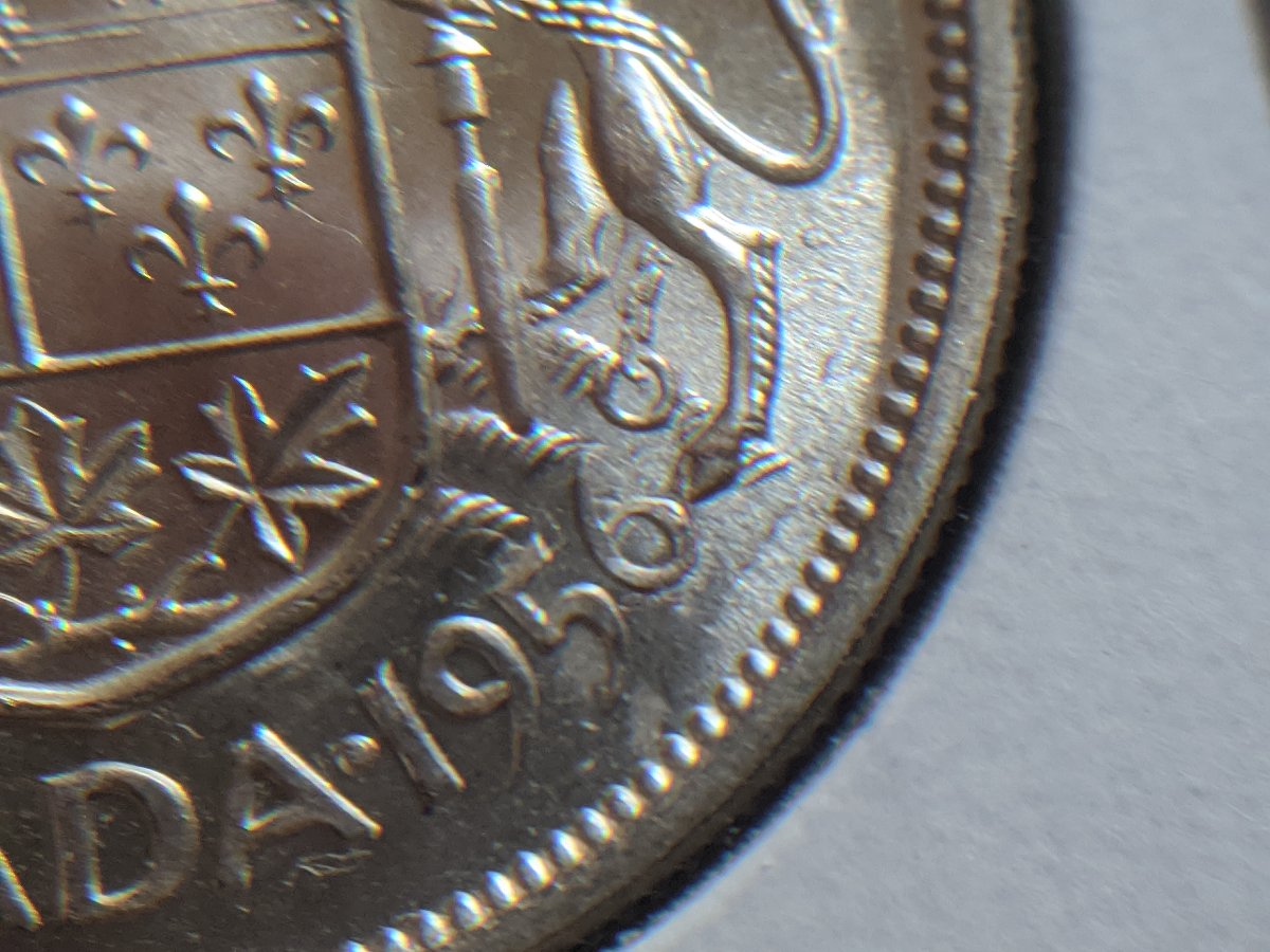 1956-Fifty-Cent-With-And-Without-Marks-Above-The-6