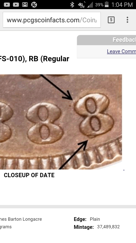 Possible-1888/7-Indian-Head-Overdate
