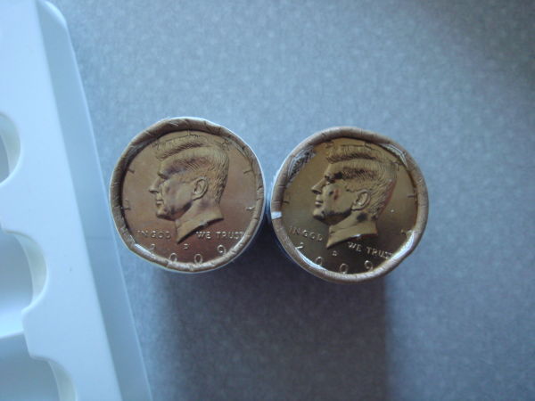 2009-D-Kennedy-Half-Dollar-Rolls-Gold-Color-Sealed-US-Mint?