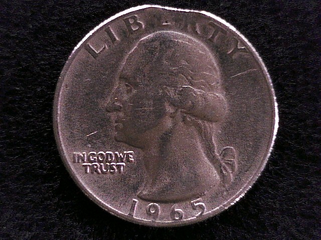 1965-Washington-Quarter-Clipped-+-Possible-Blakesley-Effect