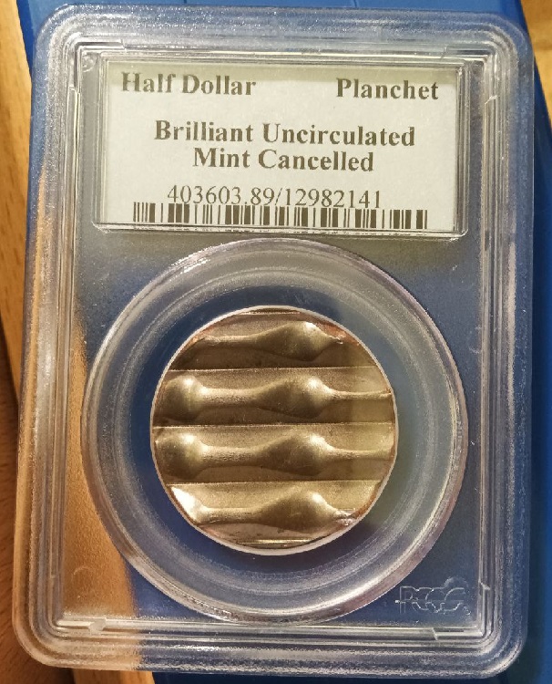 PCGS-Slabbed-Mint-Cancelled-Half-Planchet---No-Info-In-Database