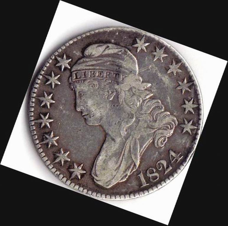 1824-Capped-Bust--In-Prison-Wall,-Is-This-Good-Condition
