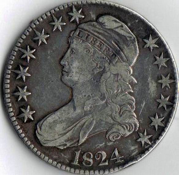 1824-Capped-Bust--In-Prison-Wall,-Is-This-Good-Condition