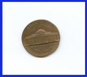 1953-D-Jefferson-Nickel-Struck-On-Lincoln-Cent-Planchet,-How-Rare-Is-This?