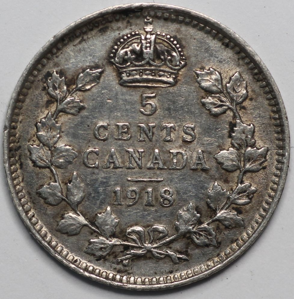 1873-NF-5cent-And-1918-Canada