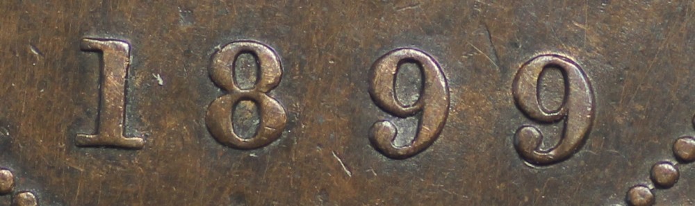 1899-Large-Cent-With-Last-9-Tripled.--Comments?