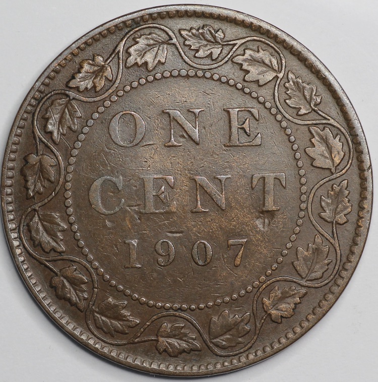 1907-Canada-Large-Cent-With-Die-Cracks