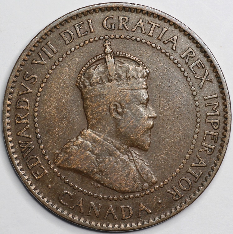 1907-Canada-Large-Cent-With-Die-Cracks