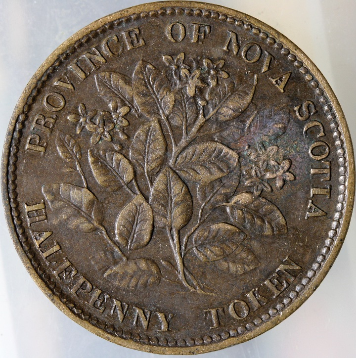 1856-Nova-Scotia-1/2-Penny-Token