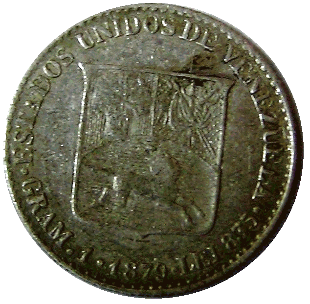 Requesting-Information-On-1/5-Bolivar,-1879,-Venezuela