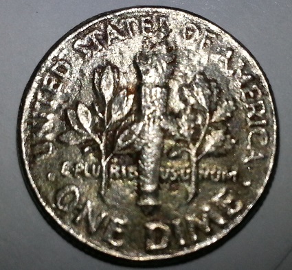 1999-D-Dime-Struck-Through-Grease-Or-Clad-Error?